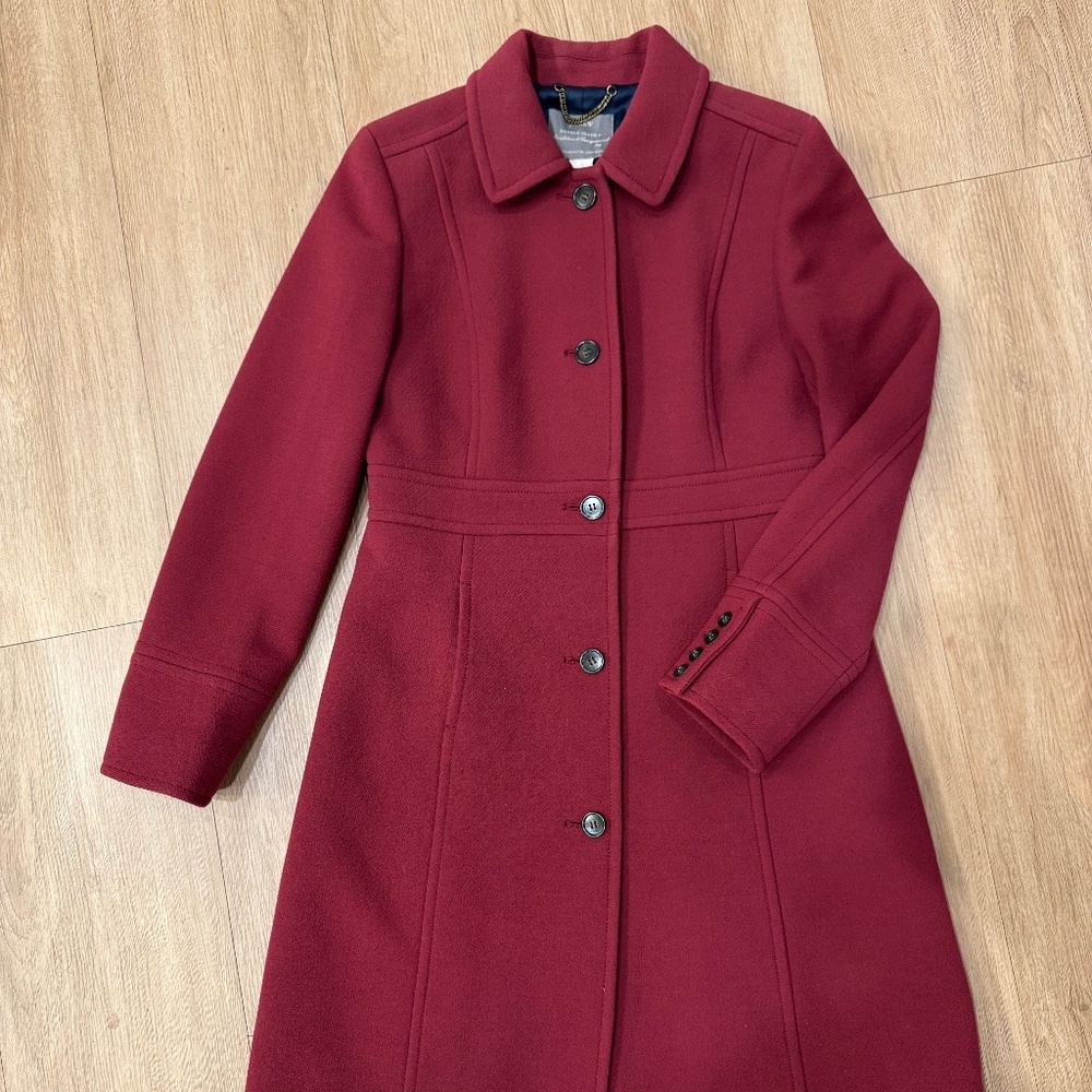 J Crew classic lady day coat in Italian double-cloth wool with Thinsulate